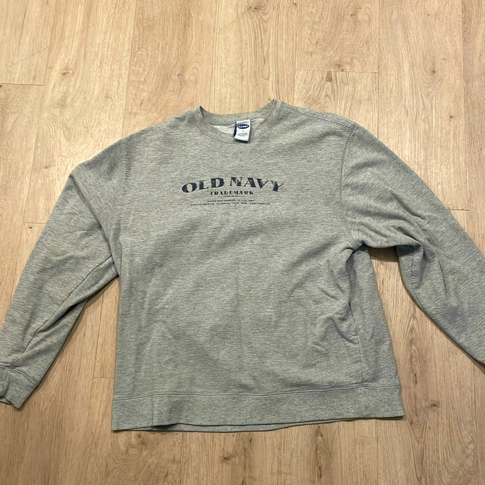 Grey Old Navy trademark sweatshirt